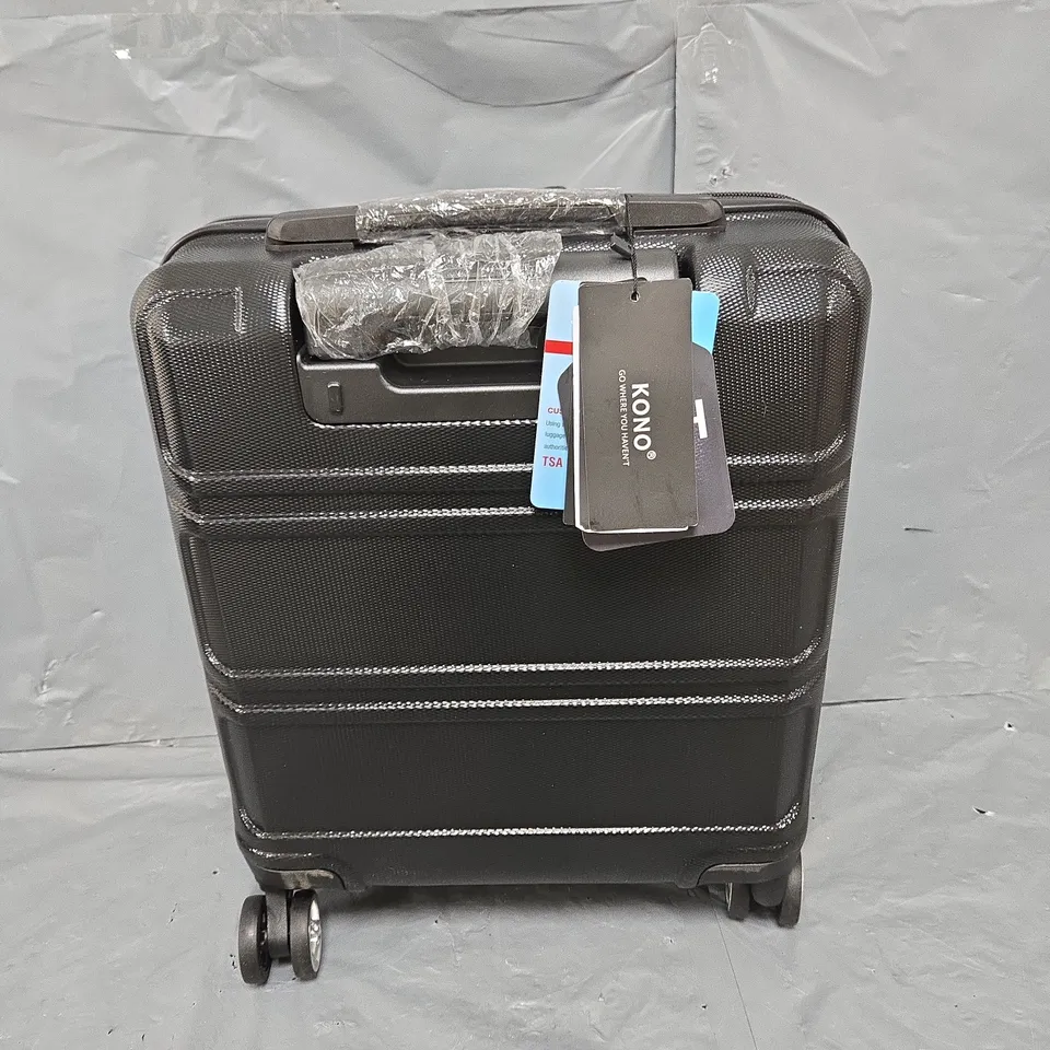 KONO 20 INCH CABIN SUITCASE - LIGHTWEIGHT - BLACK - COLLECTION ONLY 