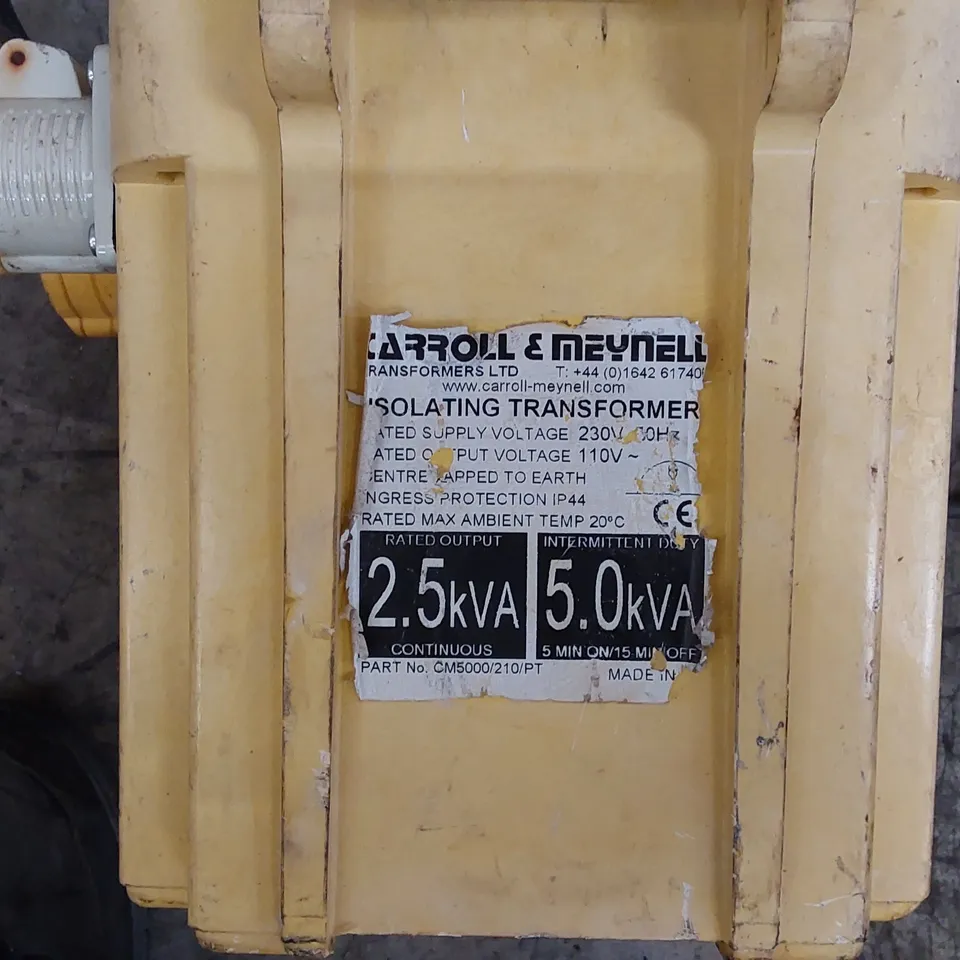 CARROLL & MEYNELL ISOLATING 5KVA TRANSFORMER 