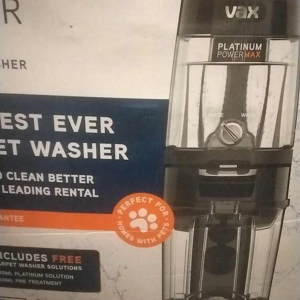BOXED VAX PLATINUM POWER MAX CARPET CLEANER