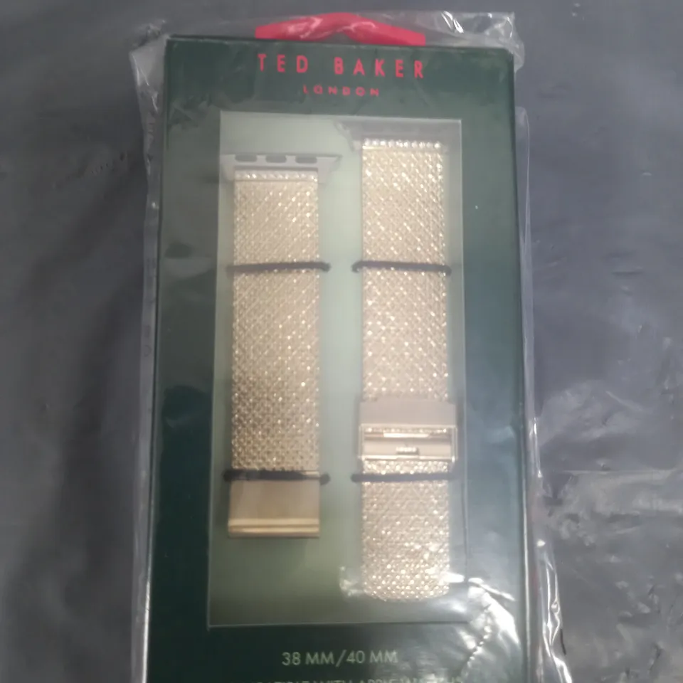 TED BAKER YELLOW GOLD PLATED JEWELLERY MESH STRAP FOR APPLE WATCH (38/40MM)