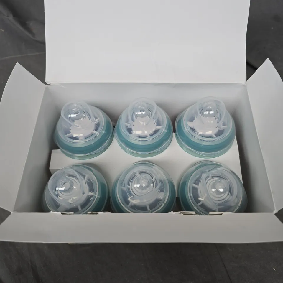BOXED TOMMEE TIPPEE CLOSER TO NATURE ANTI-COLIC BABY BOTTLES - 6 BOTTLES 