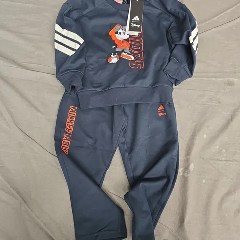 ADIDAS X MICKEY MOUSE KIDS' TRACKSUIT NAVY – UK 4T (JUMPER & JOGGERS)