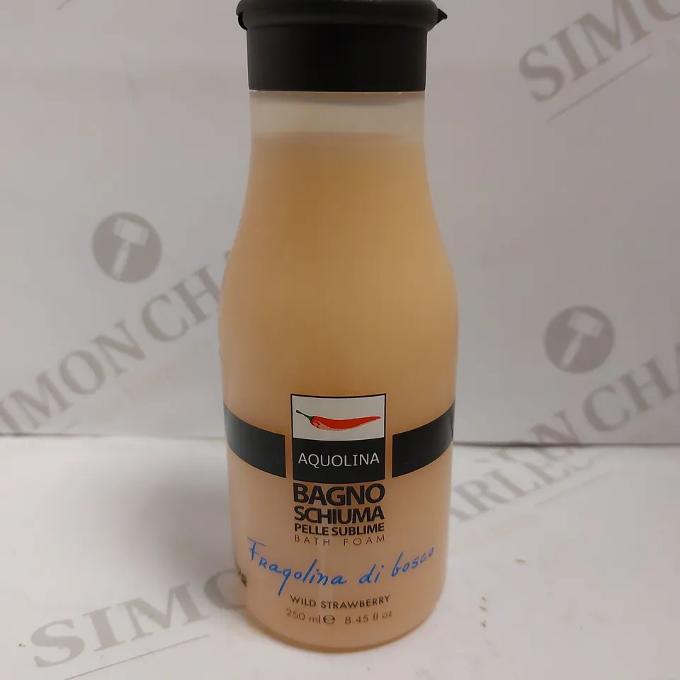 BOX OF 20 AQUOLINA BAGNO WILD STRAWBERRY BATH FOAM - 250ML