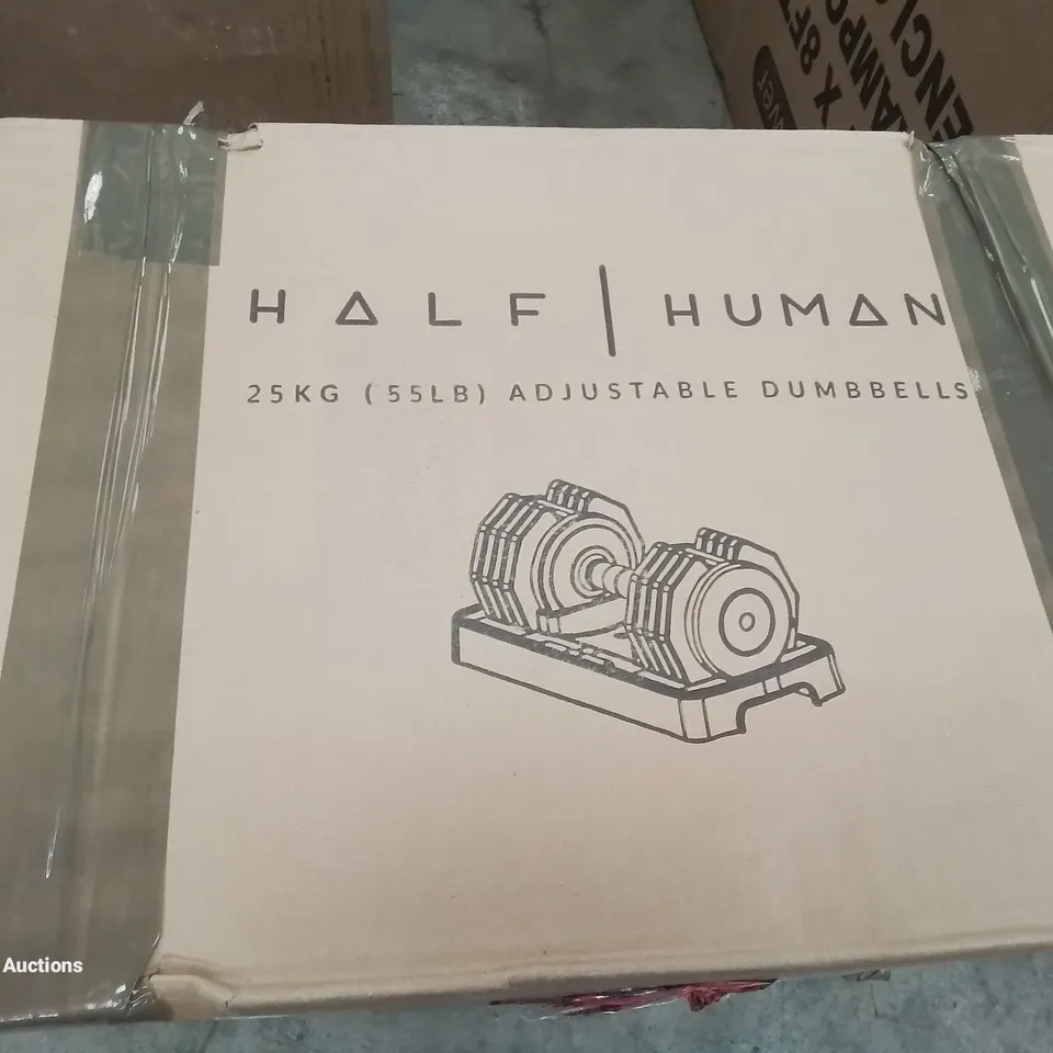 BOXED HALF HUMAN ADJUSTABLE DUMBELLS 