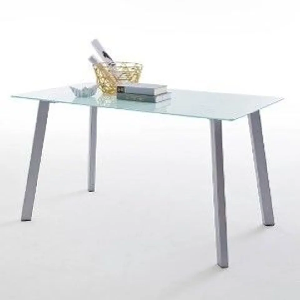 BRAND NEW & BOXED ZOLA 4-PERSON GLASS TOP DINING TABLE (2 BOXES)