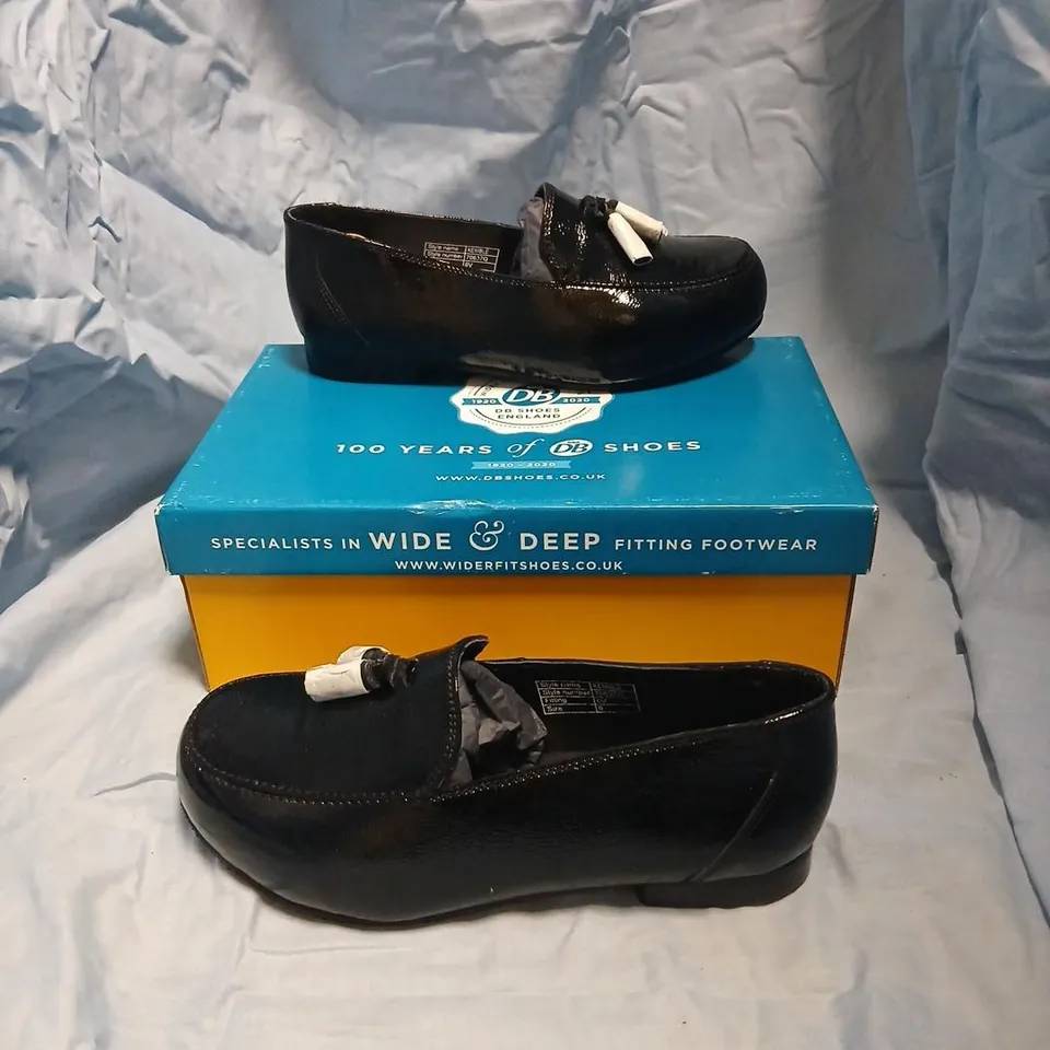 DB SHOES KEMBLE BLACK PATENT LOAFERS – UK 6