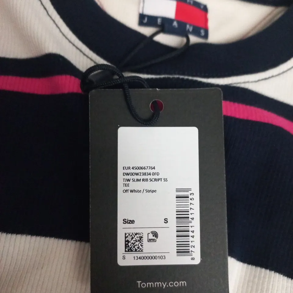 TOMMY JEANS STRIPED KNIT TOP – SIZE S