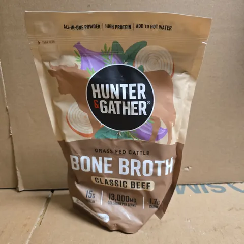 HUNTER & GATHER GRASS FED CATTLE BONE BROTH CLASSIC BEEF (400G)