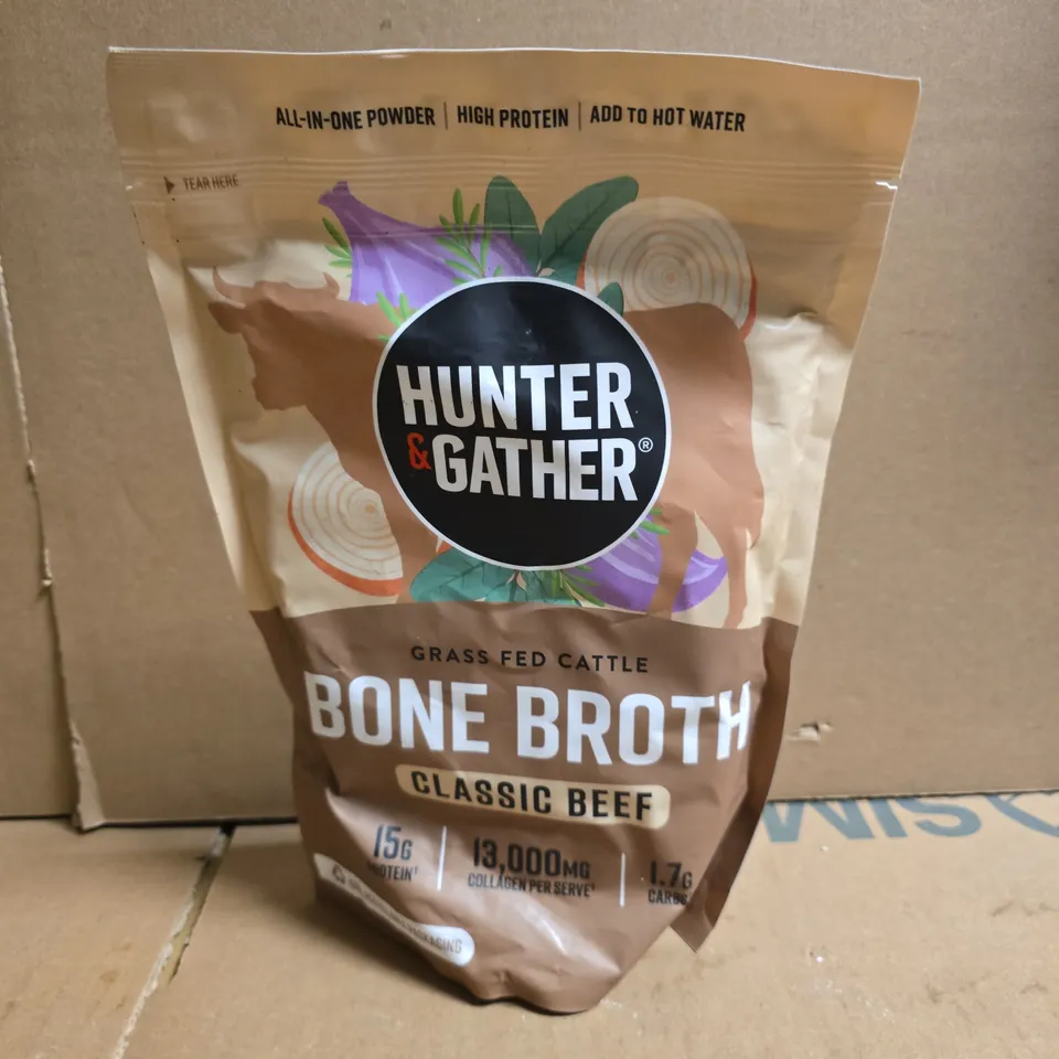 HUNTER & GATHER GRASS FED CATTLE BONE BROTH CLASSIC BEEF (400G)