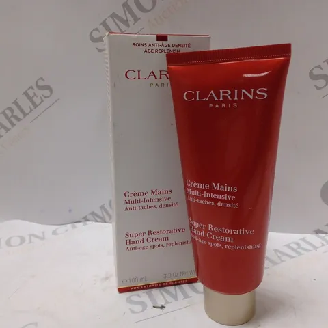BOXED CLARINS SUPER RESTORATIVE HAND CREAM (100ml)