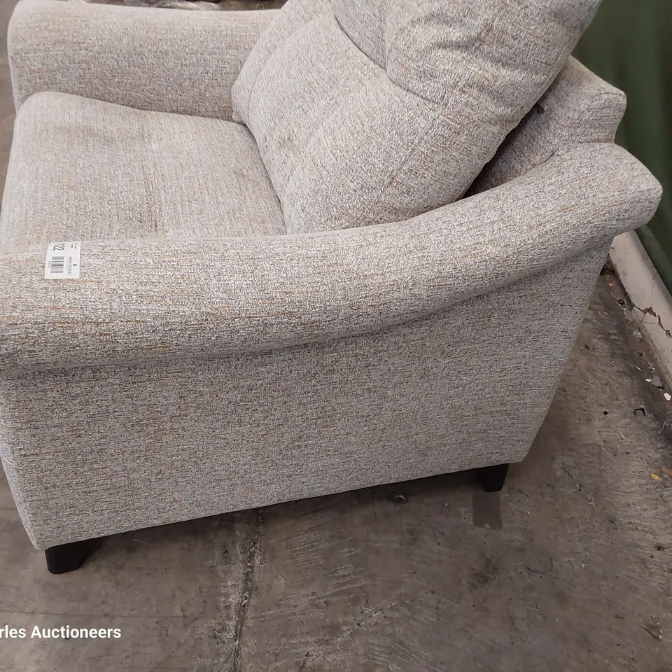 QUALITY BRITISH DESIGNER G PLAN RILEY SNUGGLER CHAIR KAMPALA GIRONA SMOKE FABRIC 