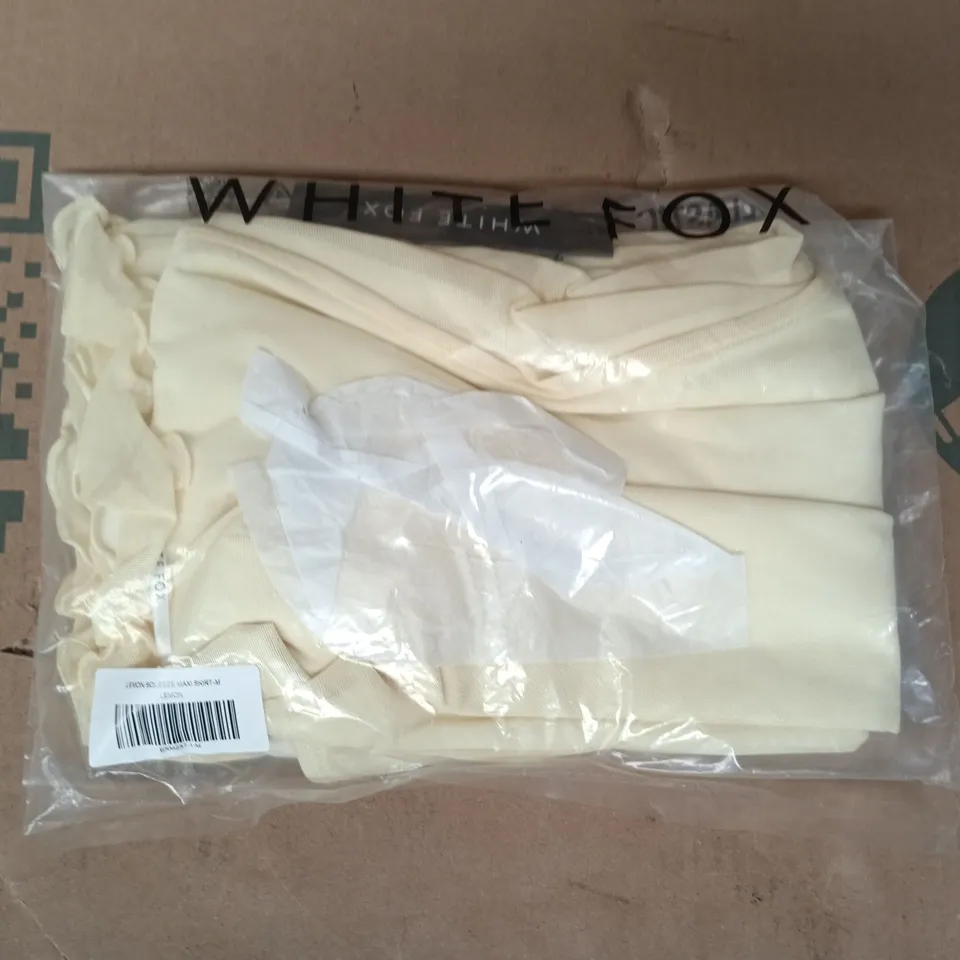 BAGGED WHITE FOX LEMON SQUEEZE MAXI SKIRT SIZE MEDIUM