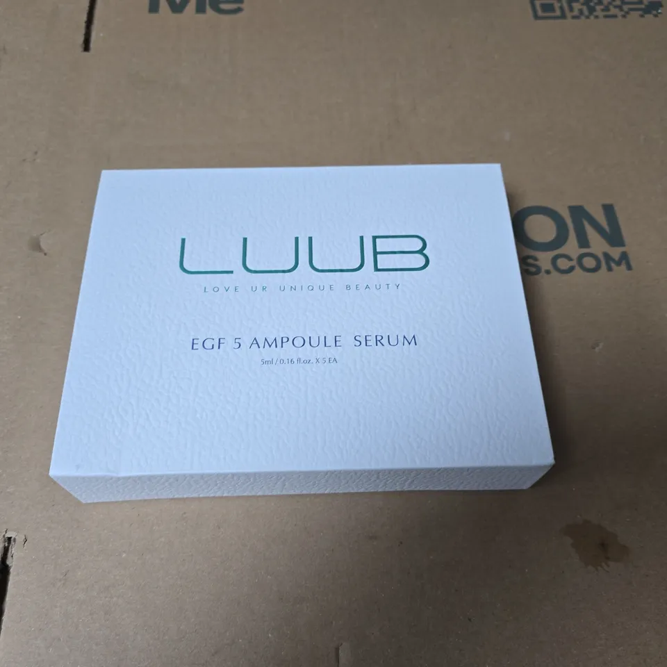LUUB EGF 5 AMPOULE SERUM SET – 5 X 5ML AMPOULES + APPLICATOR