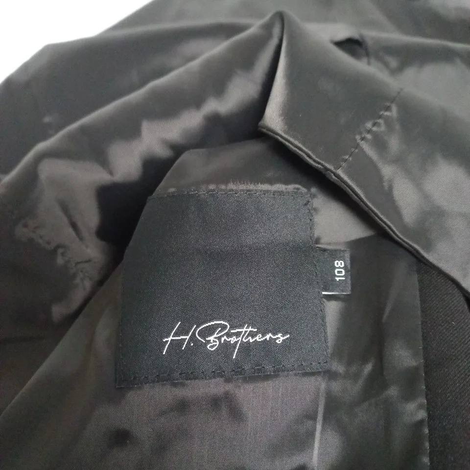 H. BROTHERS SLIM BLACK WAISTCOAT – MEN'S WAISTCOAT, (108 CM) – BRAND LABEL