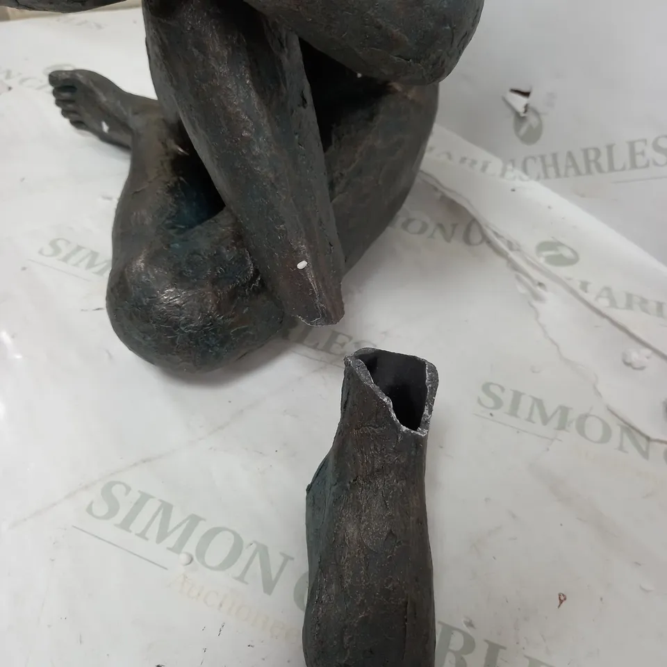 MY GARDEN STORIES AGED BRONZE EFFECT FEMALE SCULPTURE