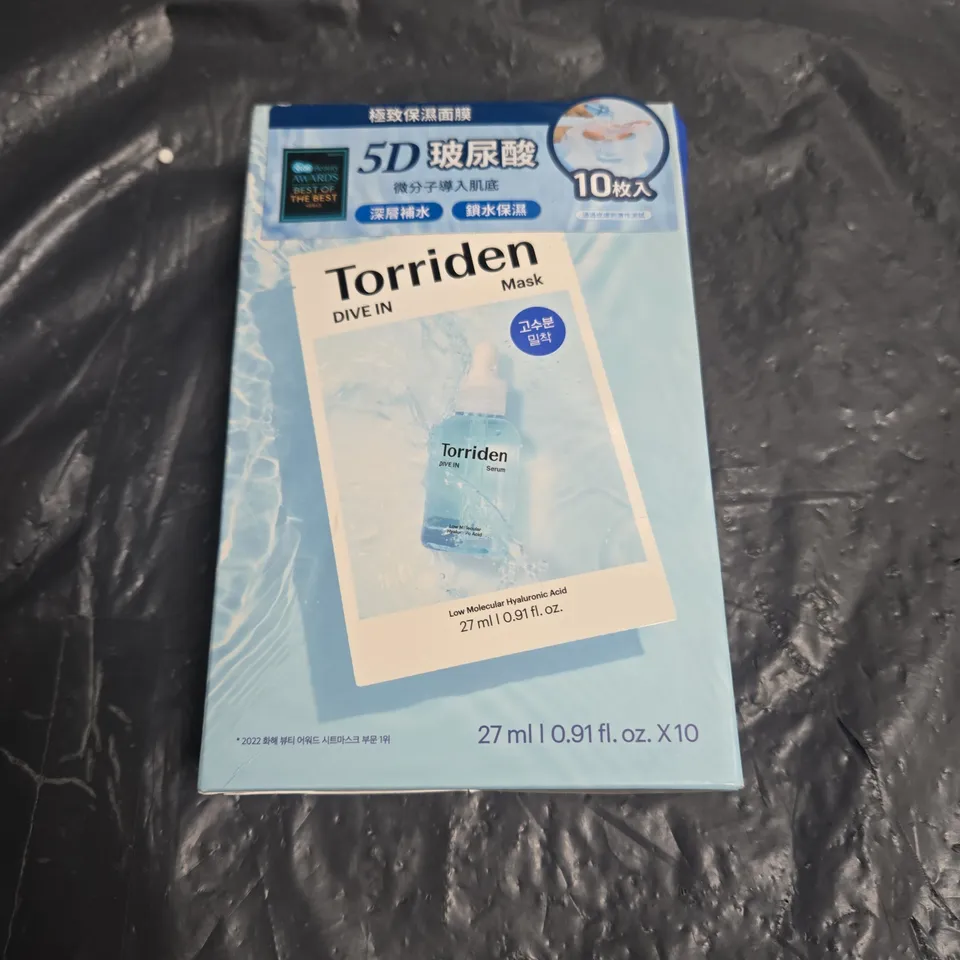 TORRIDEN DIVE IN LOW MOLECULAR HYALURONIC ACID MASK – 27 ML