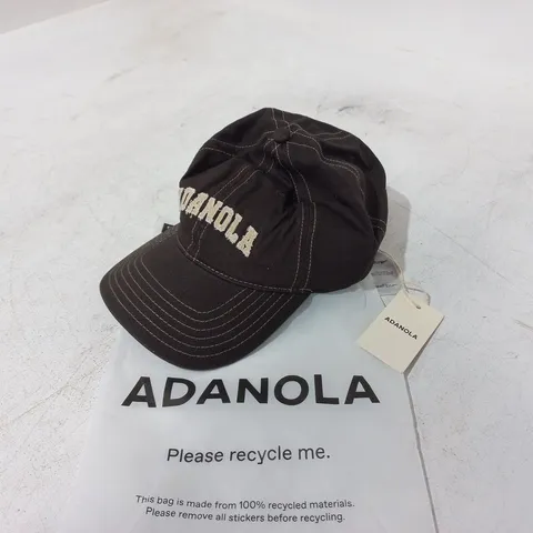 ADANOLA VARSITY APPLIQUE CAP - COFFEE BEAN