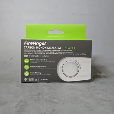 BOXED FIRE ANGEL CARBON MONOXIDE ALARM 