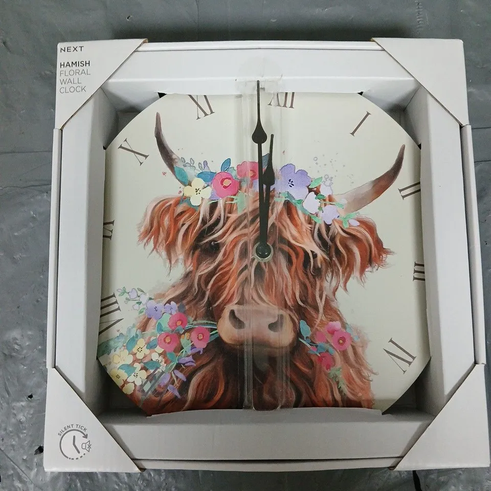 NEXT HAMISH FLORAL WALL CLOCK 