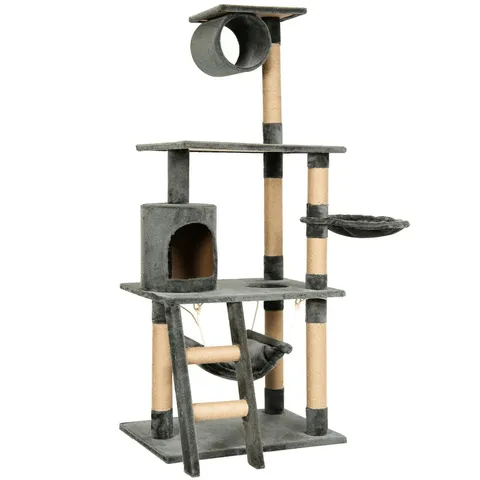 BOXED COSTWAY 150cm GREY CAT TREE SCRATCHER