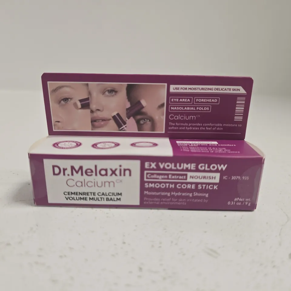 BOXED AND SEALED DR. MELAXIN CALCIUM EX VOLUME GLOW SMOOTH CORE STICK – FACIAL MOISTURISING (9G)