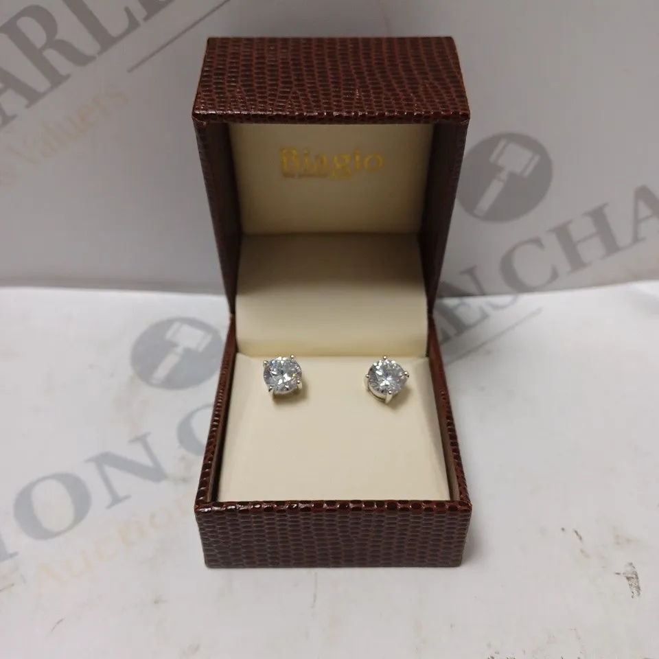 BOXED BIAGIO THE JEWELLER DIAMOND EAR RINGS