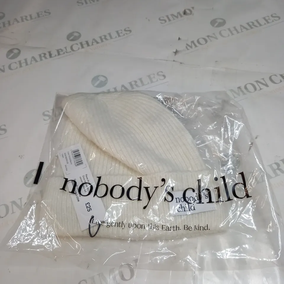 NOBODYS CHILD CREAM KNITTED BEANIE