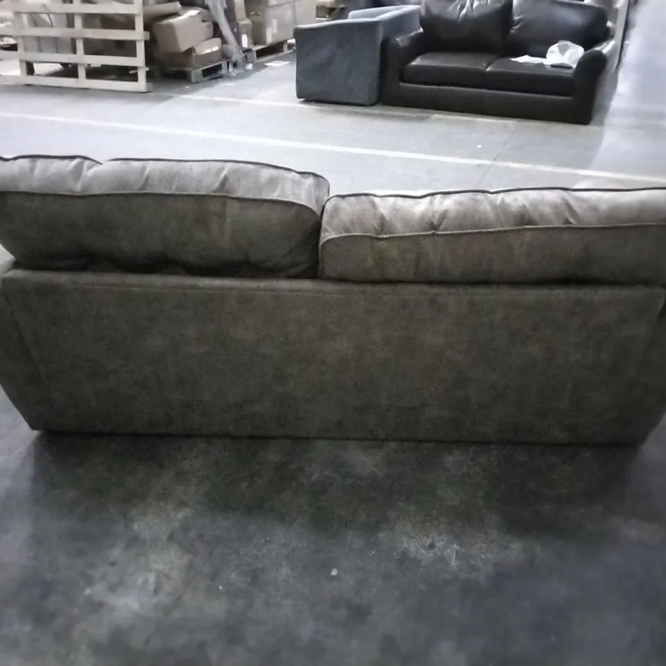 QUALITY DESIGNER AMAYA FABRIC 3 SEATER SOFA MARBLE BROWN 