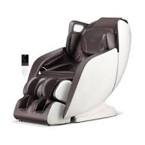 BOXED COSTWAY FULL BODY ZERO GRAVITY SL TRACK ELECTRIC SHIATSU MASSAGE CHAIR - BROWN