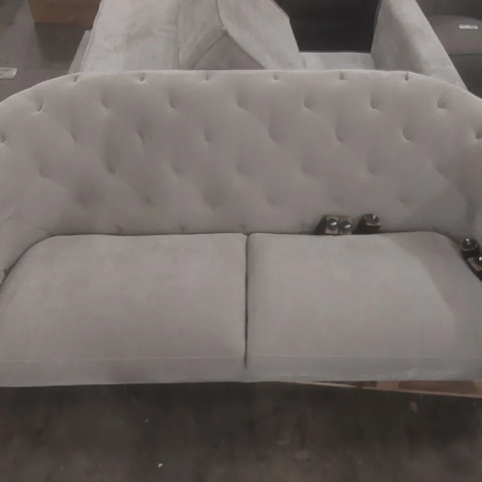 DANETTI LUXE 3 SEATER SOFA LIGHT GREY FABRIC