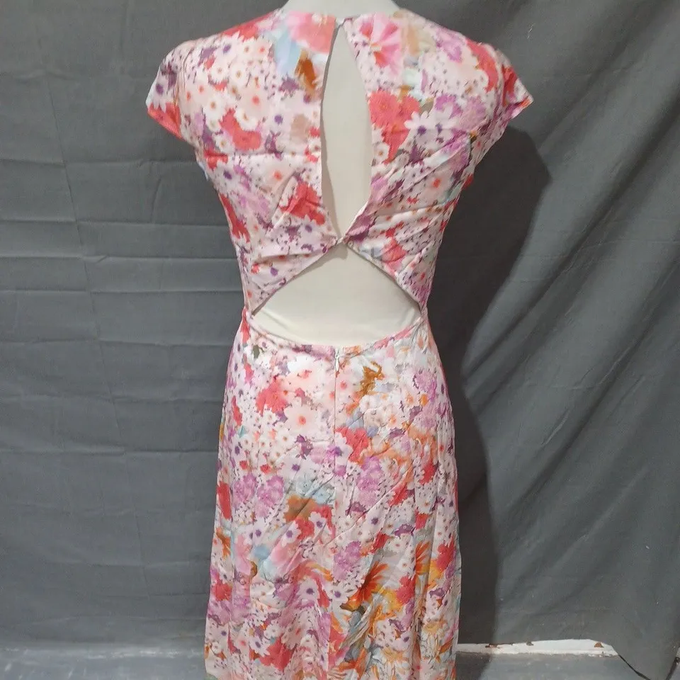 REISS IVY FLORAL OMBRE MIDI DRESS SIZE 6