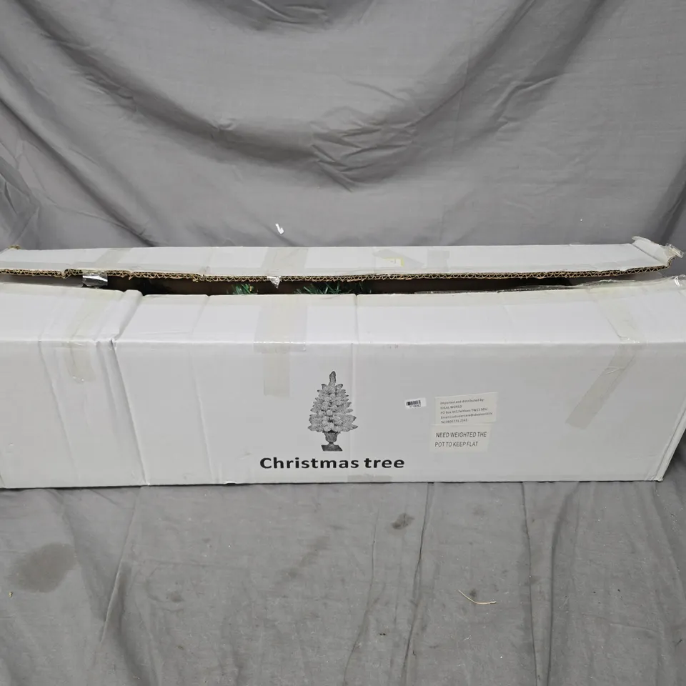 SNOW FLOCKED CHRISTMAS TREE