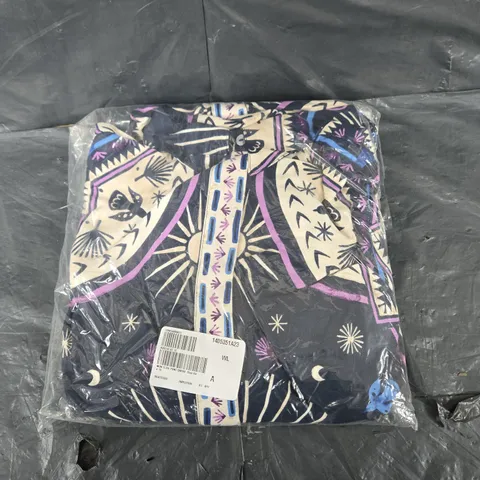 BAGGED MONSOON ELSIE PRINT SHIRT DRESS BLUE SIZE 16