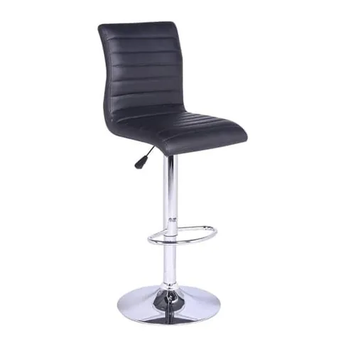 BOXED SET OF 2 RIPPLE BLACK STOOLS