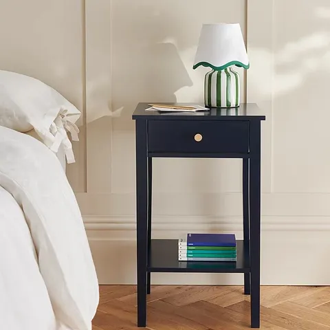 BOXED NAVY SIDE TABLE