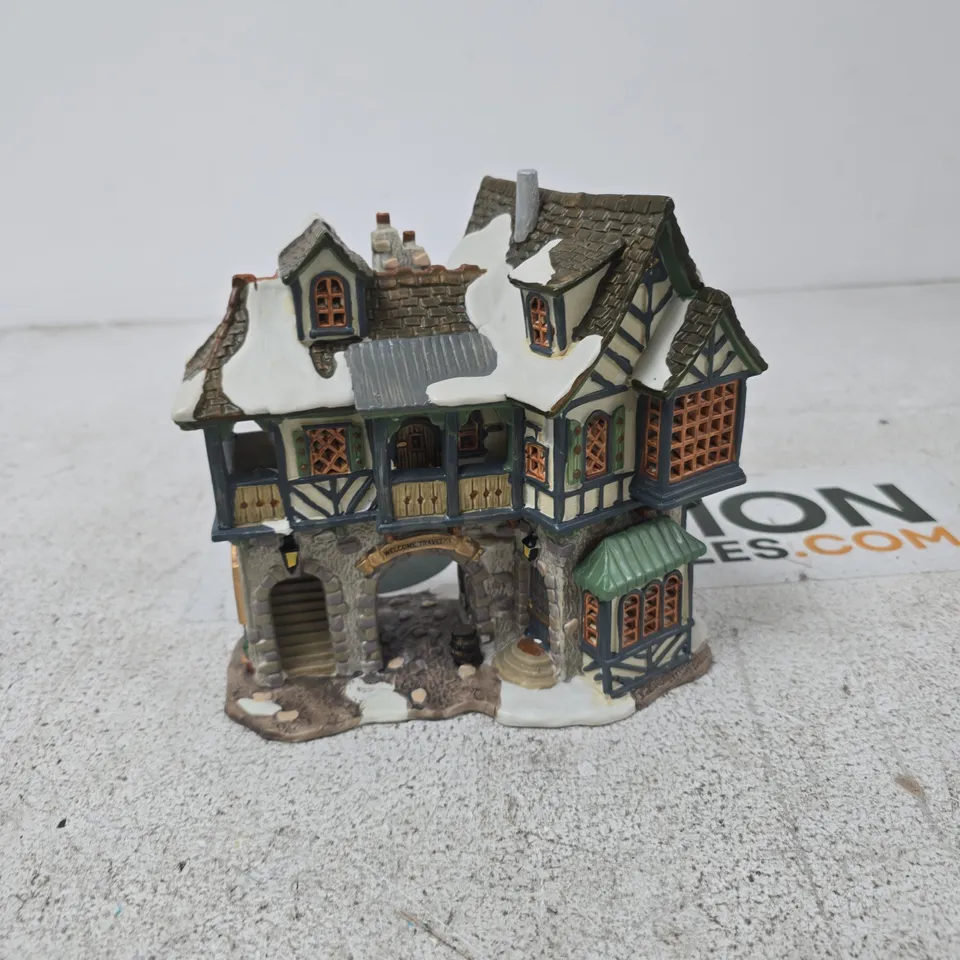 SHAKESPEARE INN CERAMIC COTTAGE DECORATIVE FIGURINE