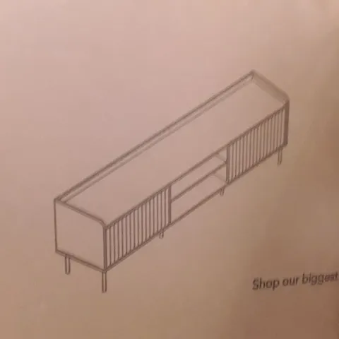 BOXED DUNELM SELF ASSEMBLY EXTENDABLE TV UNIT