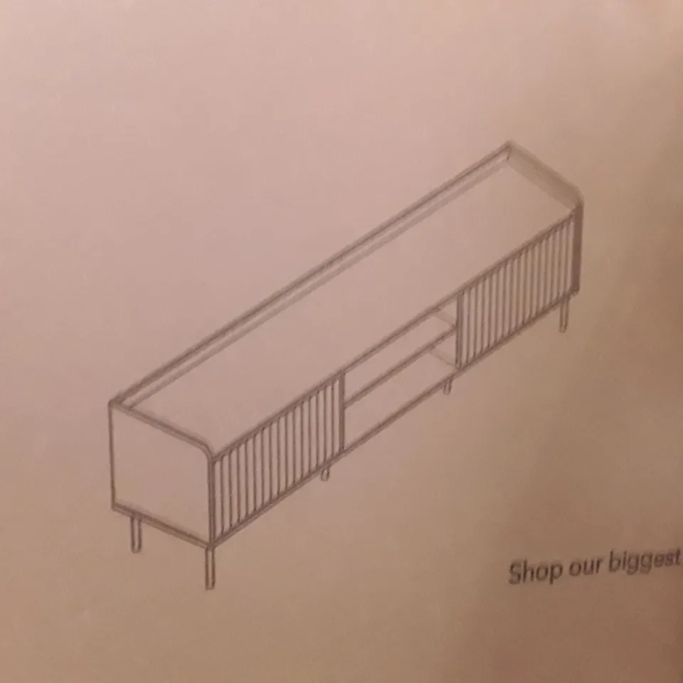 BOXED DUNELM SELF ASSEMBLY EXTENDABLE TV UNIT