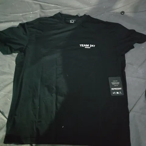 REPRESENT TEAM 24/7 OVERSIZED TEE IN BLACK - MEDIUM