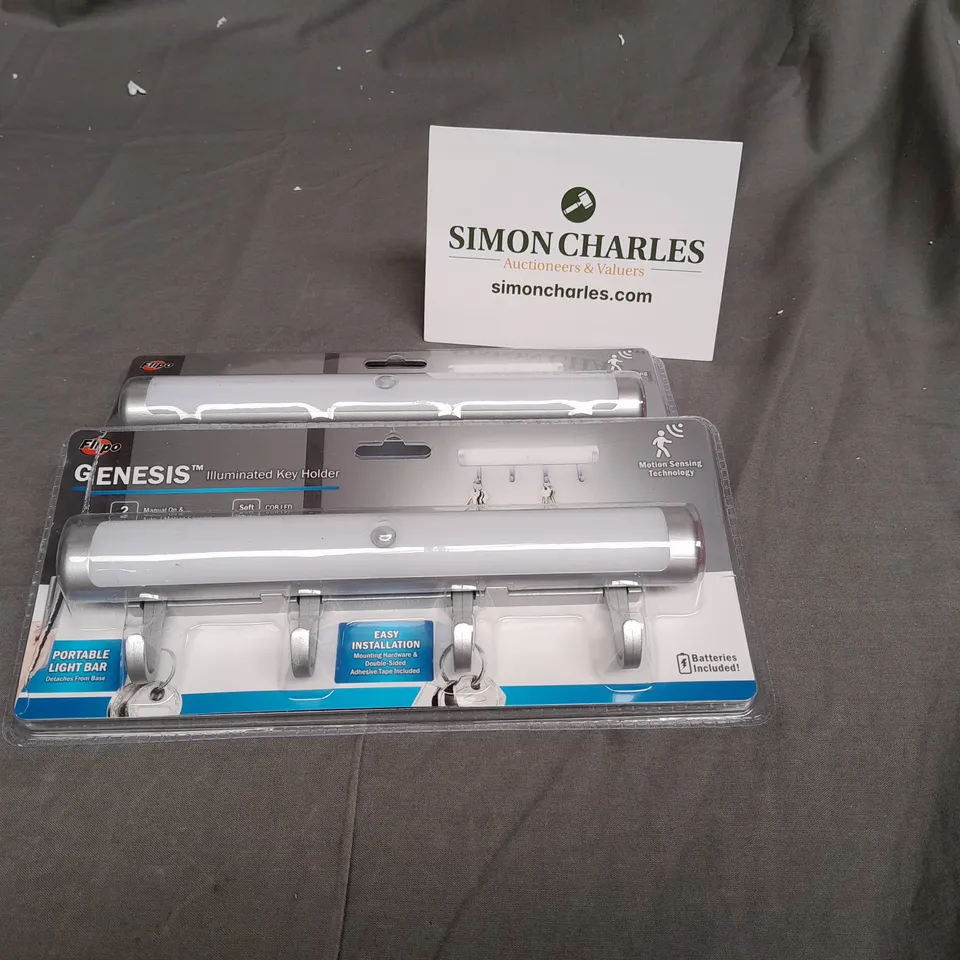 LOT OF 2 GENESIS ILLUMINATED KEY HOLDERS