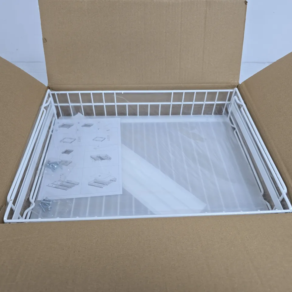 WHITE METAL DRAWER ORGANIZERS BOXED WITH INSTRUCTIONS