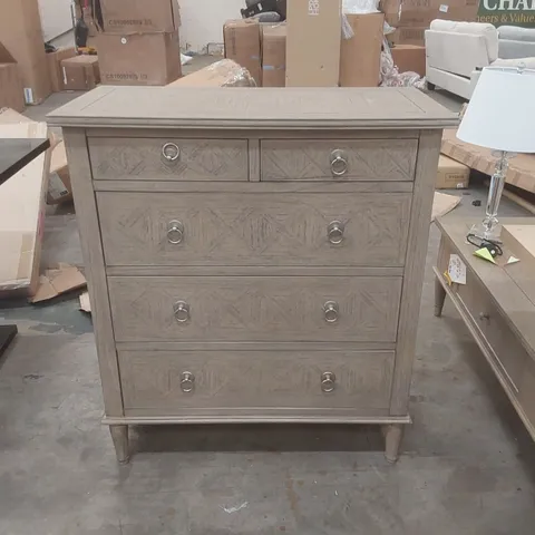 MANDIE 5 DRAWER 90CM W SOLID WOOD CHEST OF DRAWERS