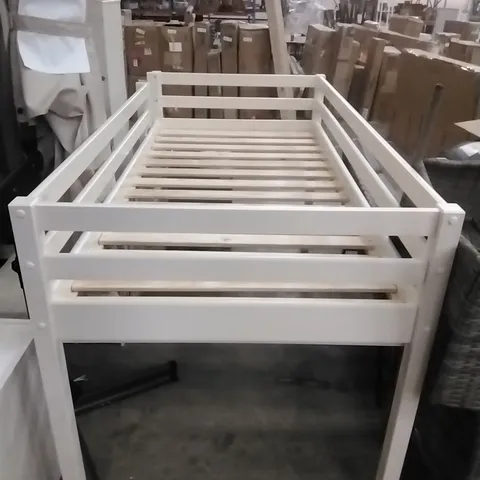 WOODEN MID-SLEEPER BUNK BED FRAME - WHITE
