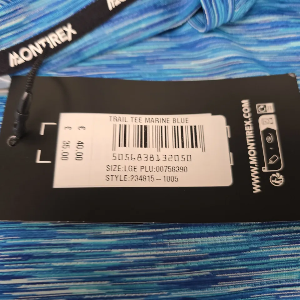 MONTIREX TRAIL TEE MARINE BLUE – MEN’S T‑SHIRT (UK L)