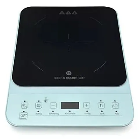 COOK'S ESSENTIALS PORTABLE INDUCTION HOB IN SKY BLUE