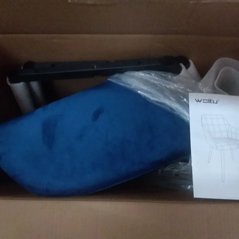 BOXED LIVESAY UPHOLSTERED DINING CHAIR BLUE