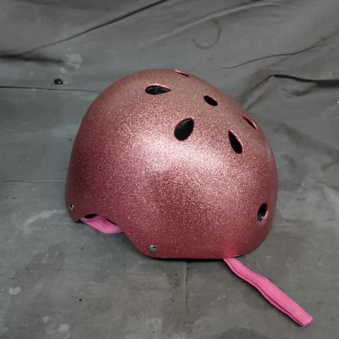 Kids' Pink Glitter Bike Helmet