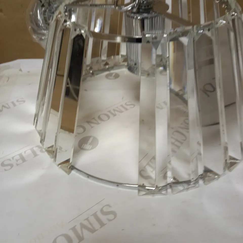 FRIEDA CEILING FITTING CHROME FINISH AND GLASS