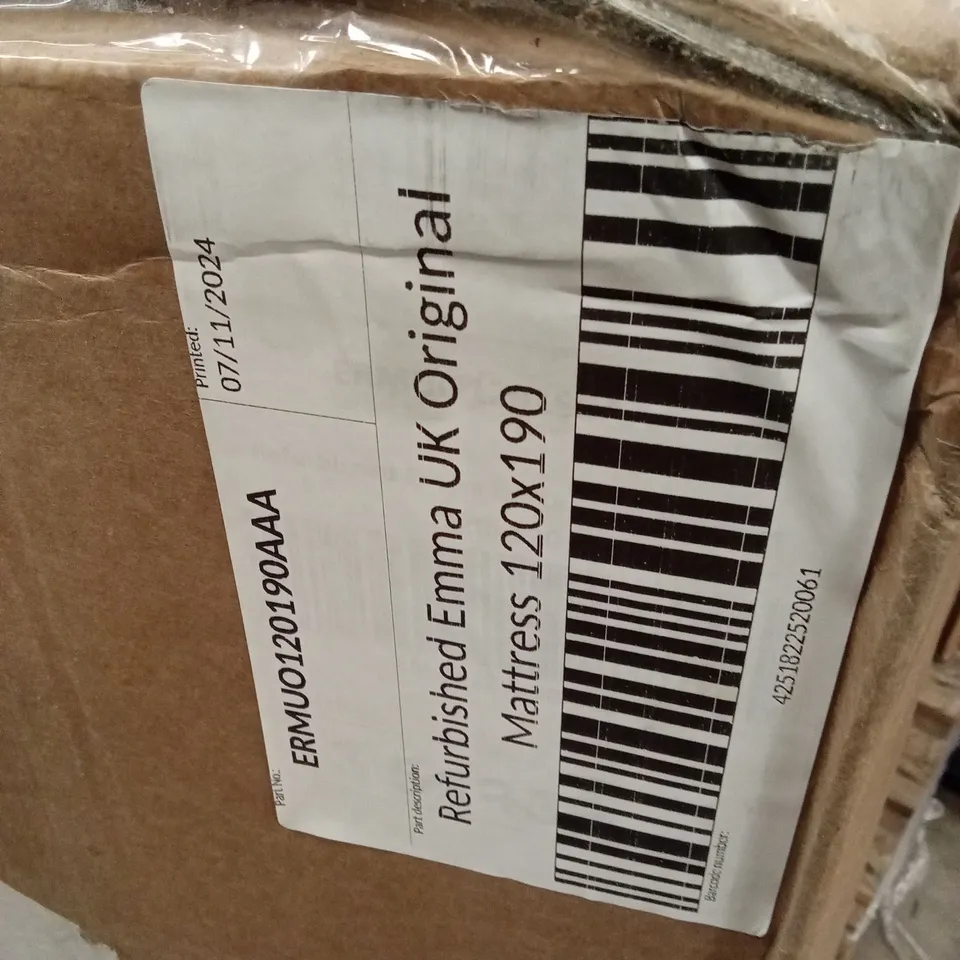 BOXED AND ROLLED MANUFACTURER REFURBISHED EMMA UK ORIGINAL MATTRESS 120 X 190CM (SMALL DOUBLE SIZE)