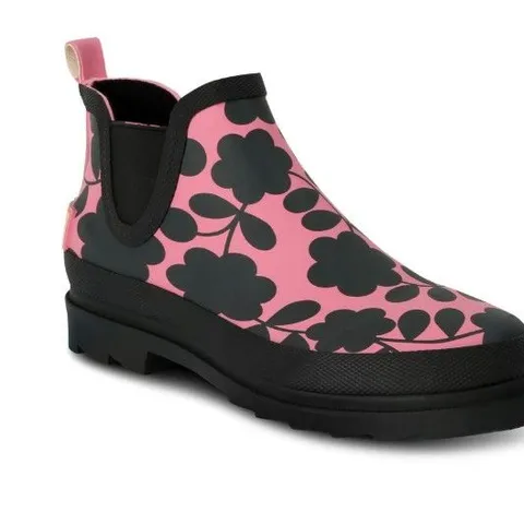 REGATTA WOMENS ORLA KIELY CHELSEA BOOT MID RISE WELLIES WELLINGTON BOOTS PINK FLORAL SIZE 3